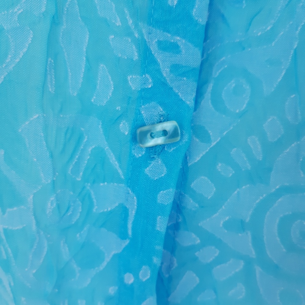 JH Collectibles Turquoise Plus size Blouse - Picture 7 of 8